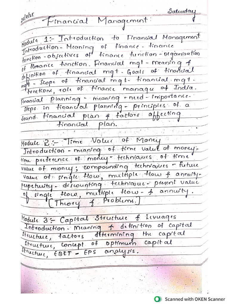 FM Notes | PDF