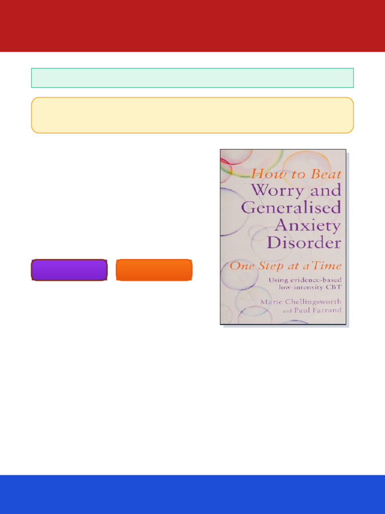 How to Beat Worry and Generalised Anxiety Disorder One Step at a Time ...