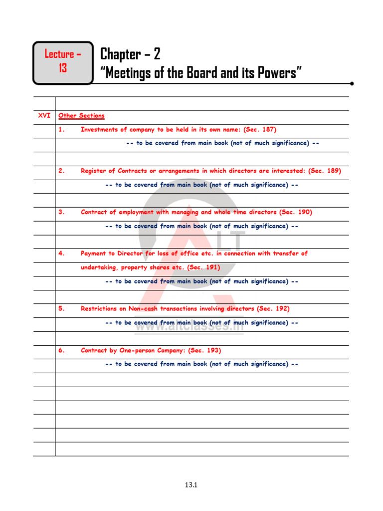 Board Meetings and Director Powers | PDF