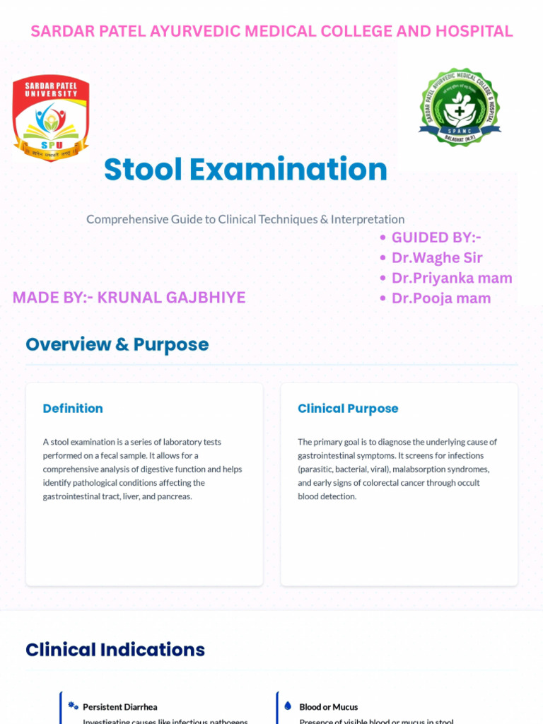 Stool Examination | PDF