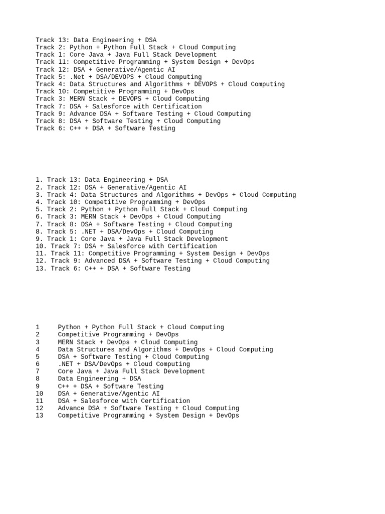 Tech Career Tracks Overview | PDF | Computing | Computer Programming