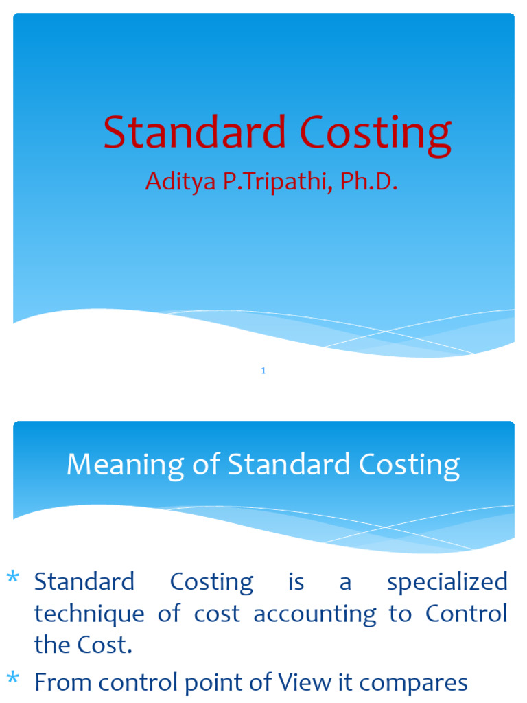 Understanding Standard Costing Techniques | PDF | Cost Accounting ...