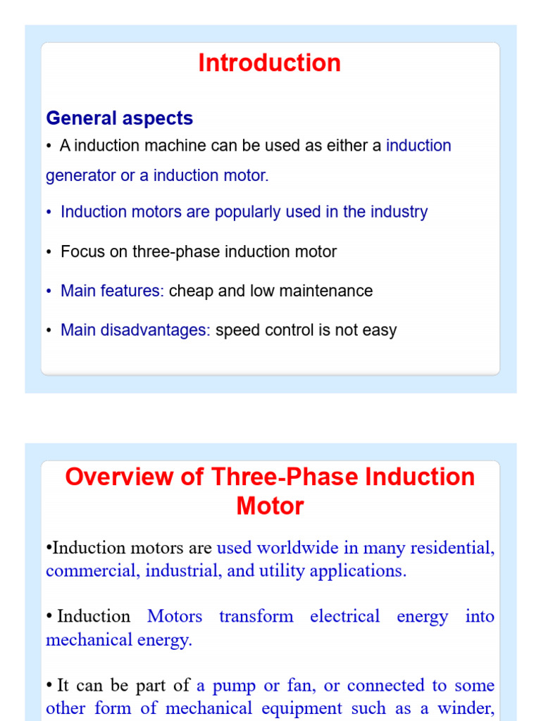 Induction Motors L1 | PDF | Electric Motor | Electromagnetic Induction