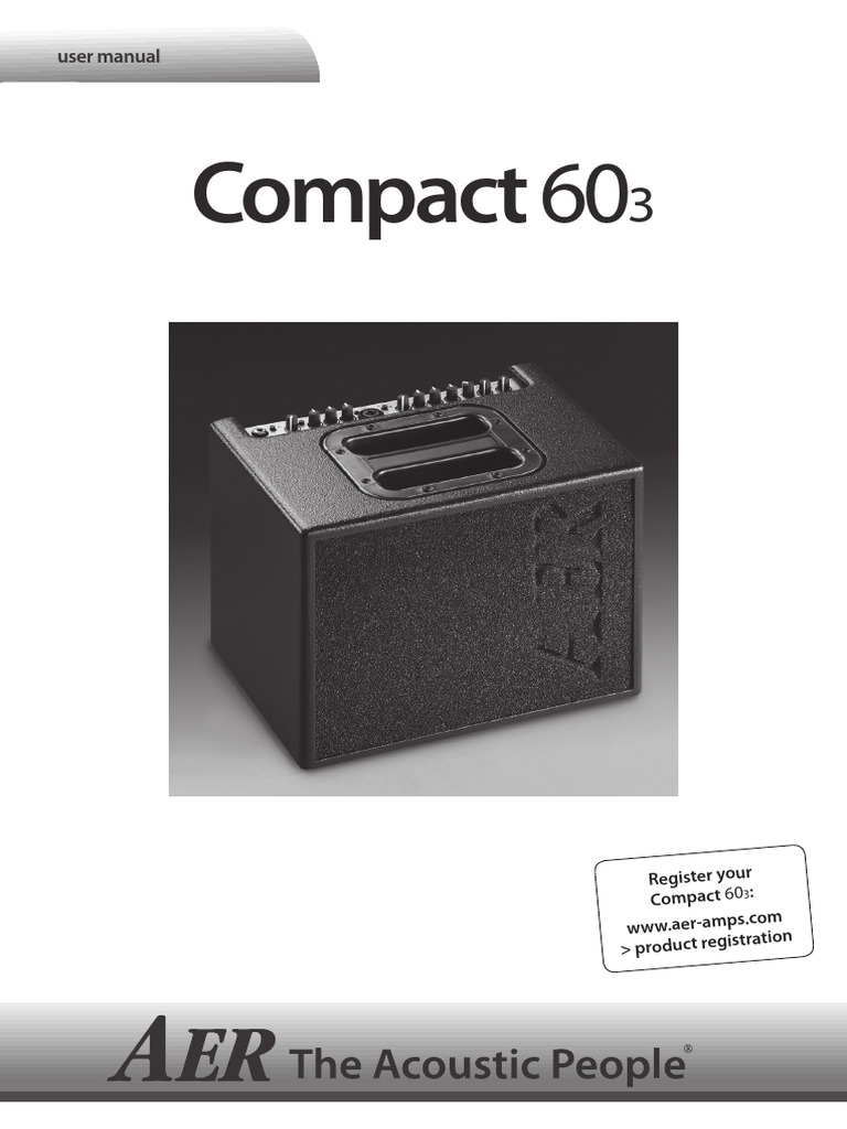 Compact 603 User Manual Guide | PDF | Equalization (Audio) | Microphone
