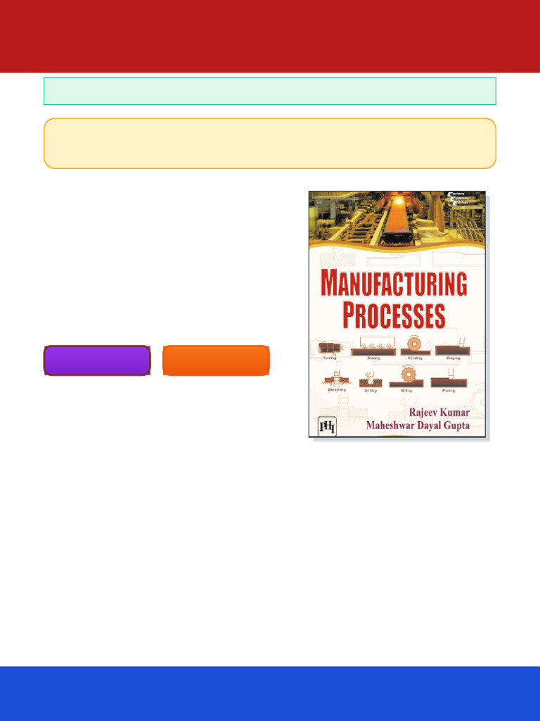 Manufacturing Processes 1st Edition Rajeev Kumar ebook premium digital ...