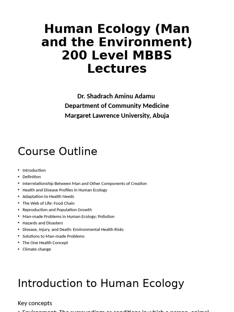 Human Ecology: Interactions and Health Risks | PDF | Greenhouse Gas ...