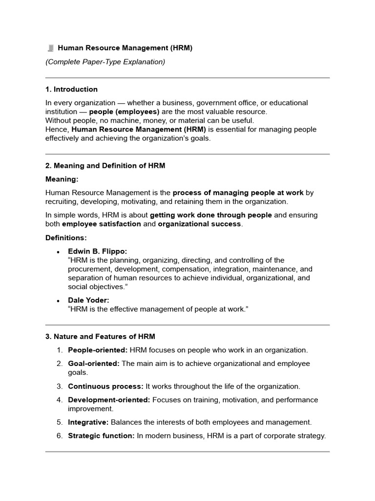 ? Human Resource Management | PDF | Human Resource Management | Human ...