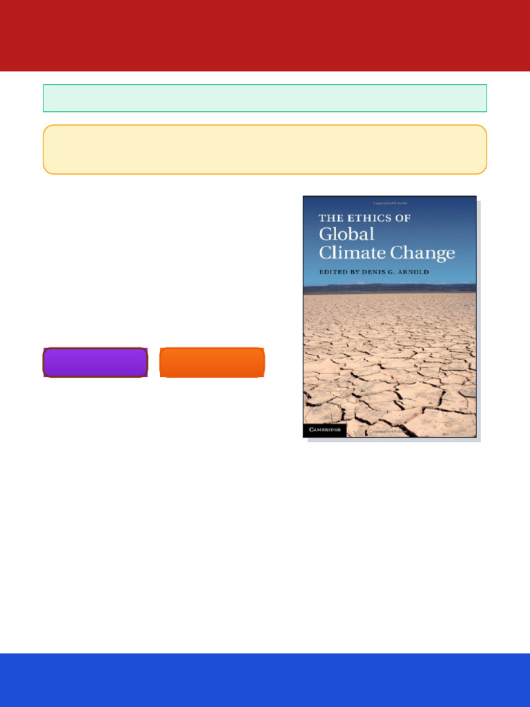 The Ethics of Global Climate Change 1st Edition Edited by Denis G ...