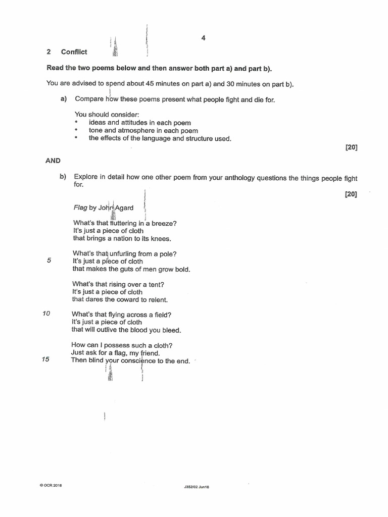 Poetry Sample Question Two | PDF