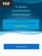 Bölüm Java Nesneleri - Organizasyon