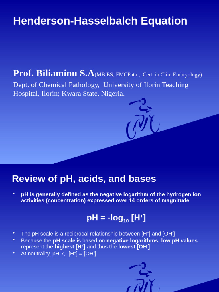 Understanding the Henderson-Hasselbalch Equation | PDF | Ph ...