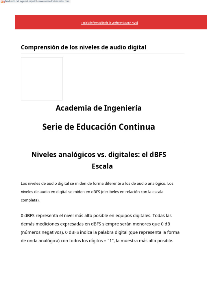 Niveles de Audio Digital y dBFS | PDF | Audio digital | Decibel