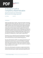 Download A Disruptive Look at Competency-Based Education by Center for American Progress SN96214018 doc pdf