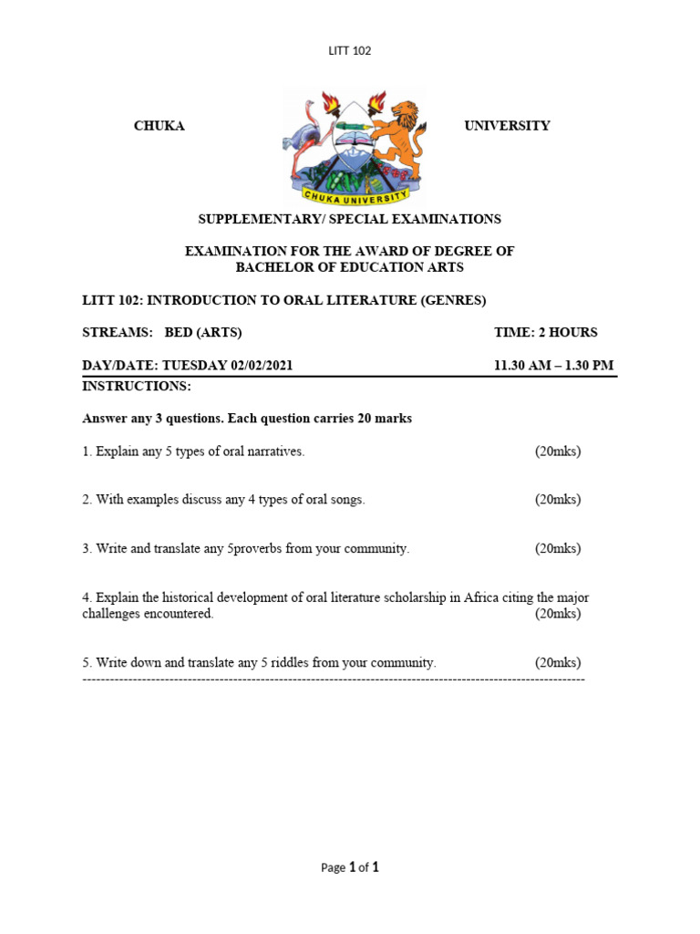 Litt 102 | PDF