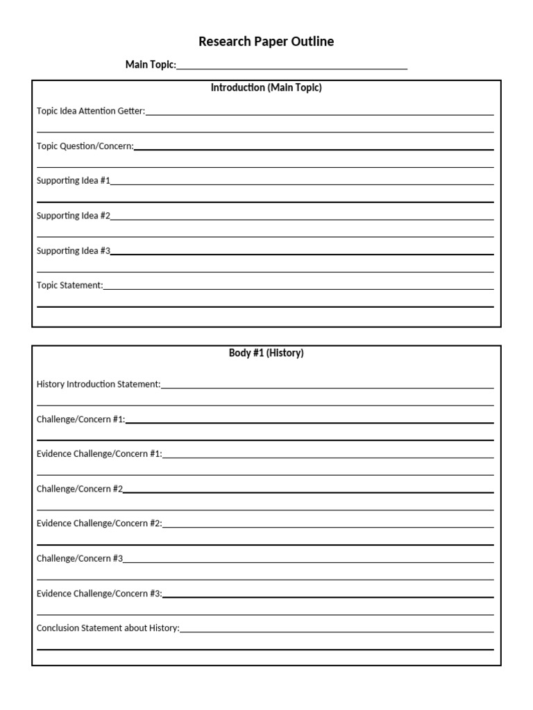Research Paper Outline | PDF
