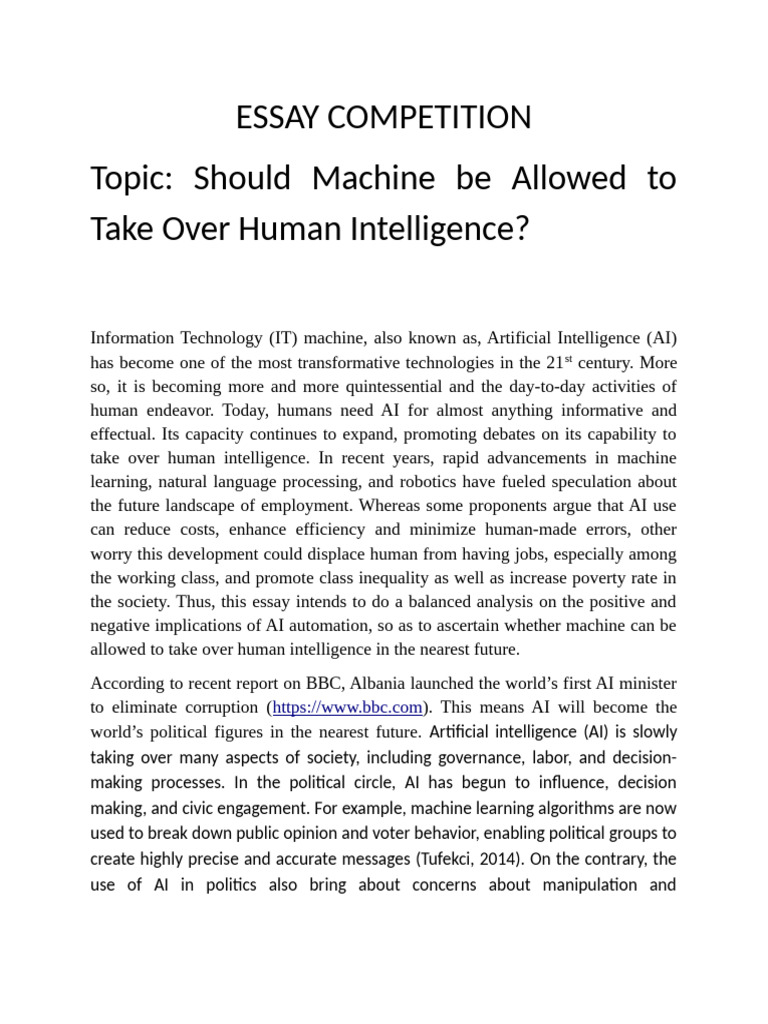 AI's Impact on Human Intelligence Debate | PDF | Artificial ...