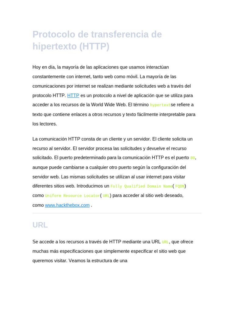 Introducción al Protocolo HTTP y cURL | PDF | Servidor web | Internet y web