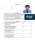 CV for Mohammad Siam Bin Quashem