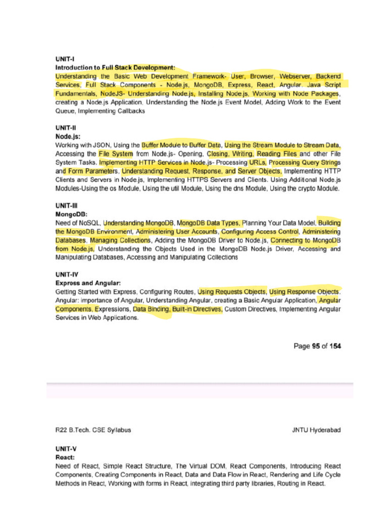 FSD Syllabus | PDF