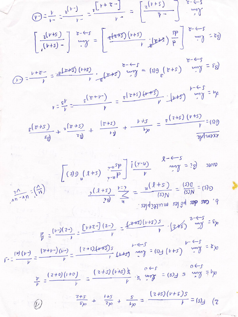 Transformee de Laplace Exercices | PDF