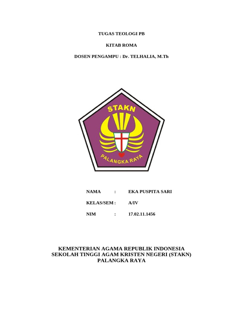 Teologi Kitab Roma oleh Paulus | PDF