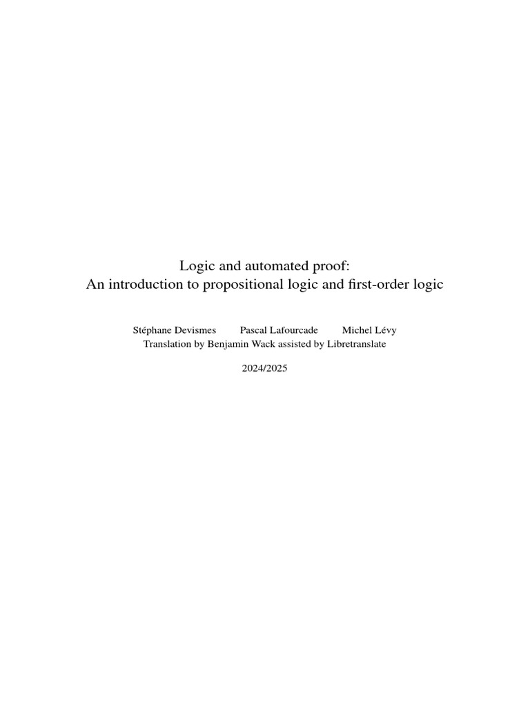 Introduction to Logic and Proofs | PDF | Mathematical Logic | Logic