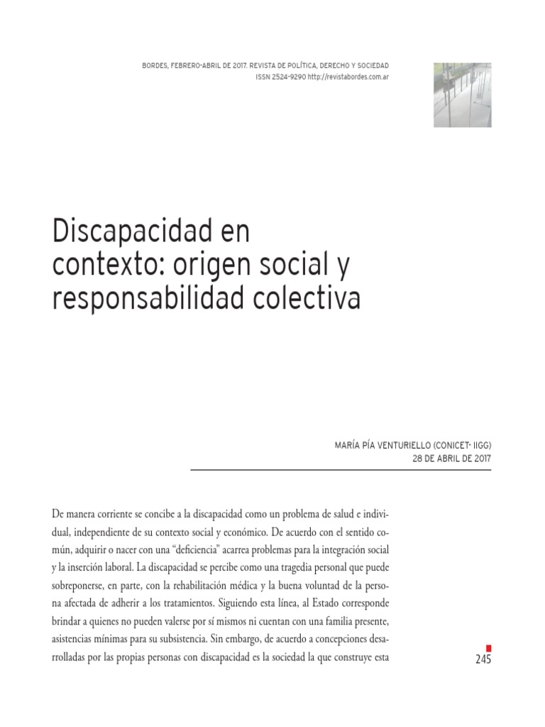 Discapacidad en Contexto | PDF | Invalidez | Desigualdad social
