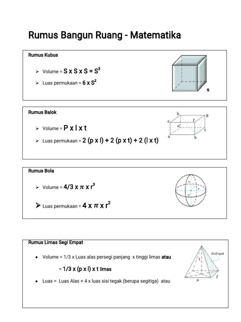 Rumus Bangun Ruang | PDF