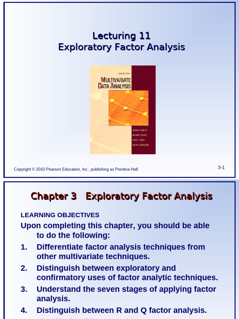 Exploratory Factor Analysis Overview | PDF | Factor Analysis | Visual ...