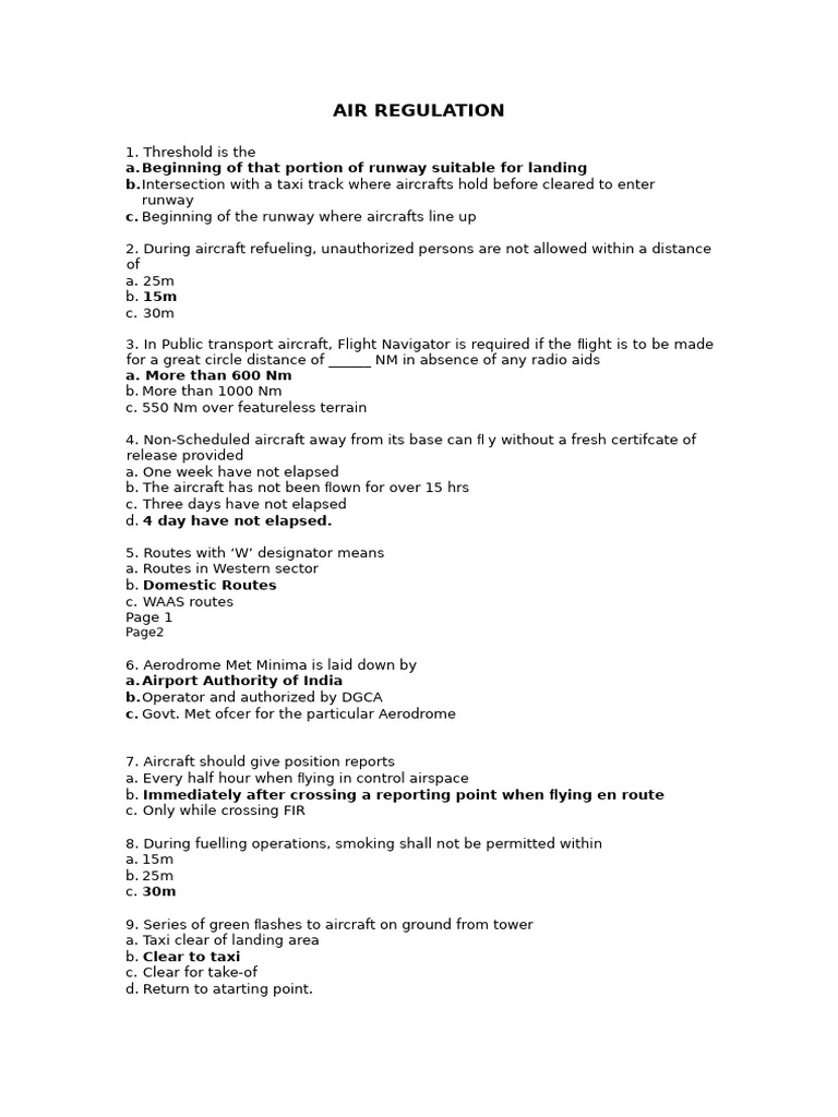 Air Regulation Guidelines and Standards | PDF | Instrument Flight Rules ...