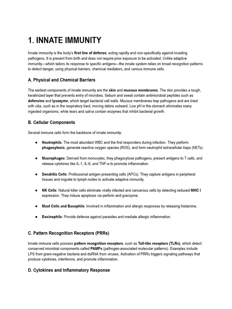 Understanding Innate Immunity Basics | PDF | Immune System | Innate ...