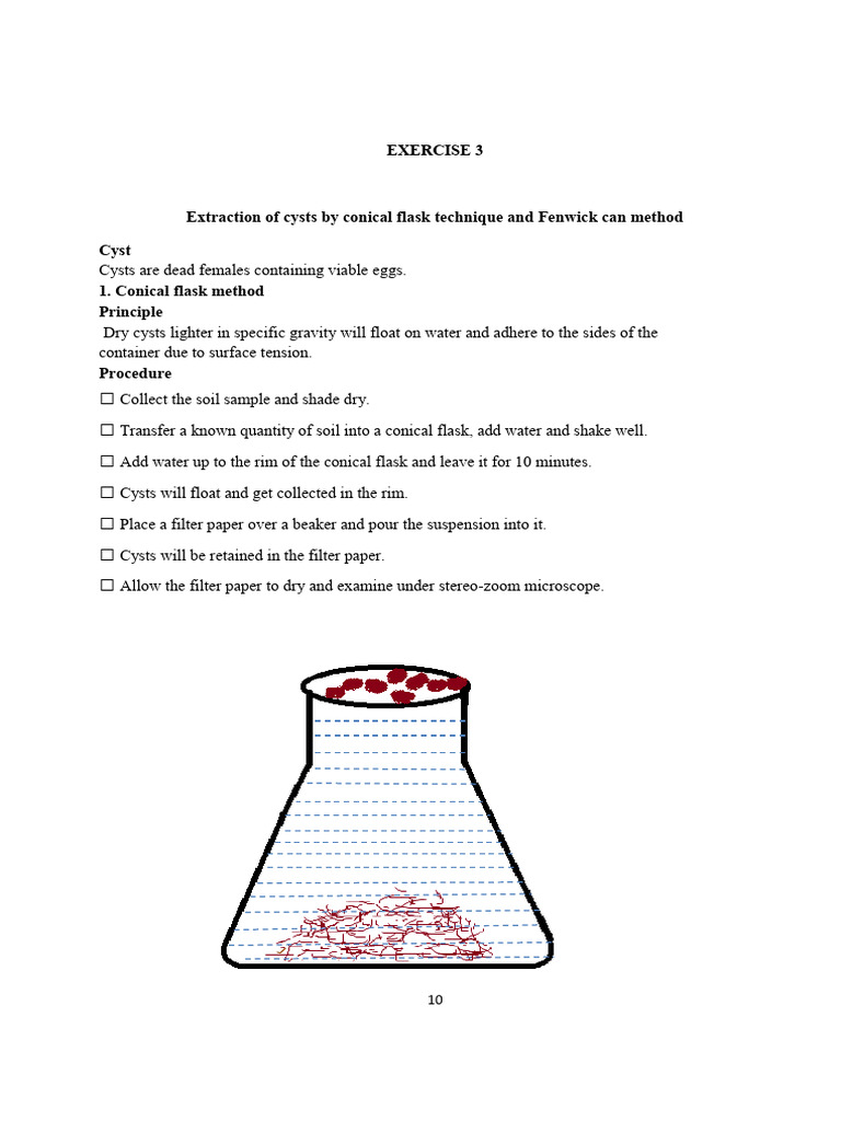 Cyst and Nematode Extraction Techniques | PDF | Staining