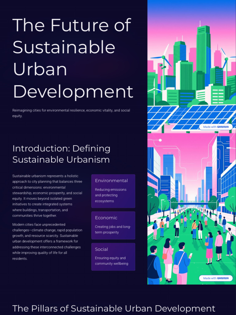 Future of Sustainable Urban Development | PDF | Sustainability | Green ...