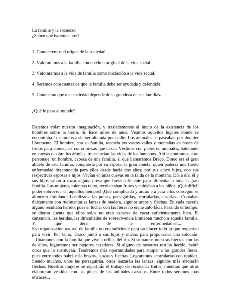 La familia: base de la sociedad y su valor | PDF | Familia | Amor