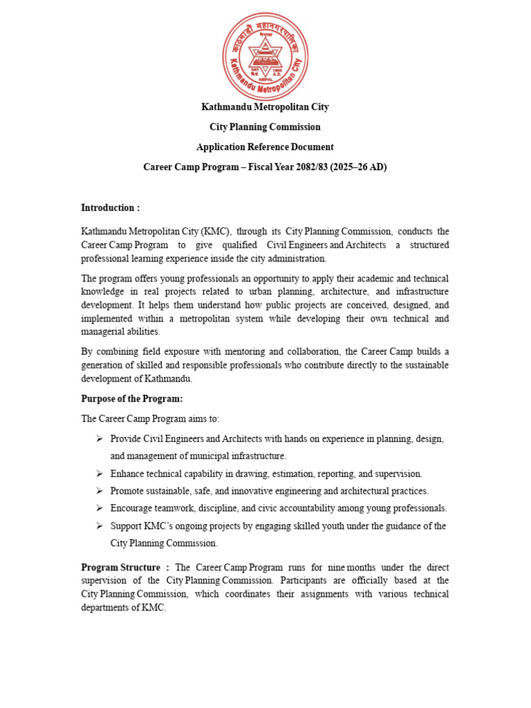 Career Camp Reference Document | PDF | Architect | Engineer
