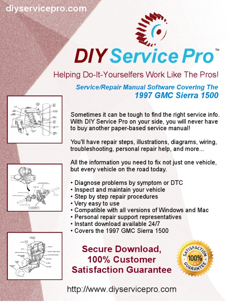 1997 GMC Sierra 1500 Service Manual, Repair Manual Online Software Download  | PDF | Chevrolet Silverado | Truck
