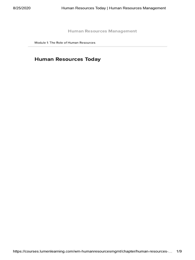 Human Resources Management Trends | PDF | Human Resource Management ...