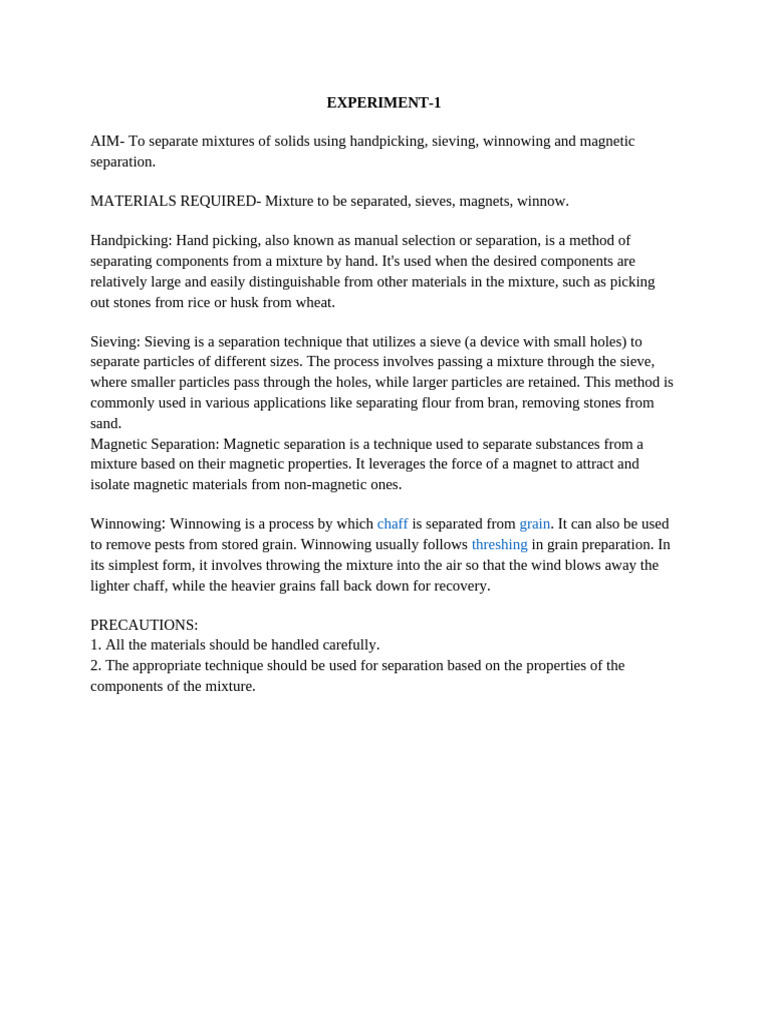 Experiment 1 | PDF
