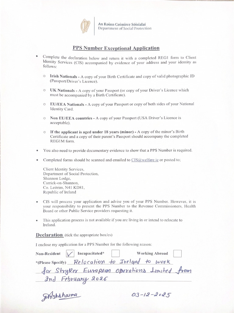 Exceptional Application Form | PDF