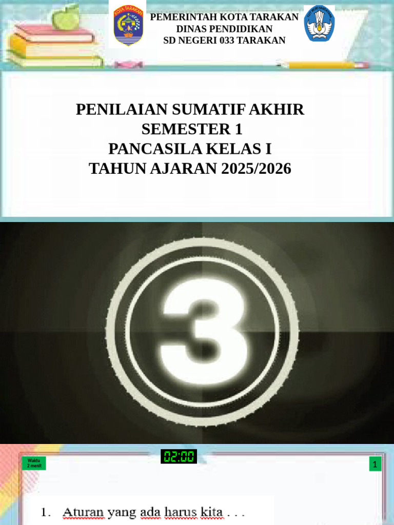 Penilaian Pancasila Kelas I SD 033 Tarakan | PDF