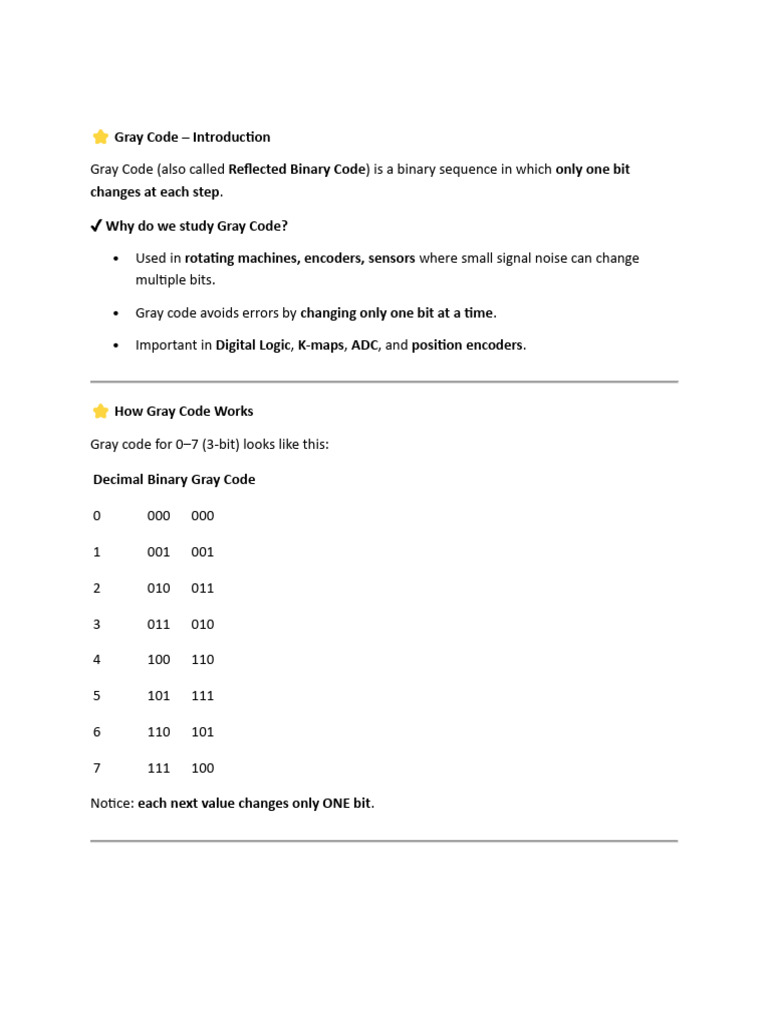 Understanding Gray Code Basics | PDF