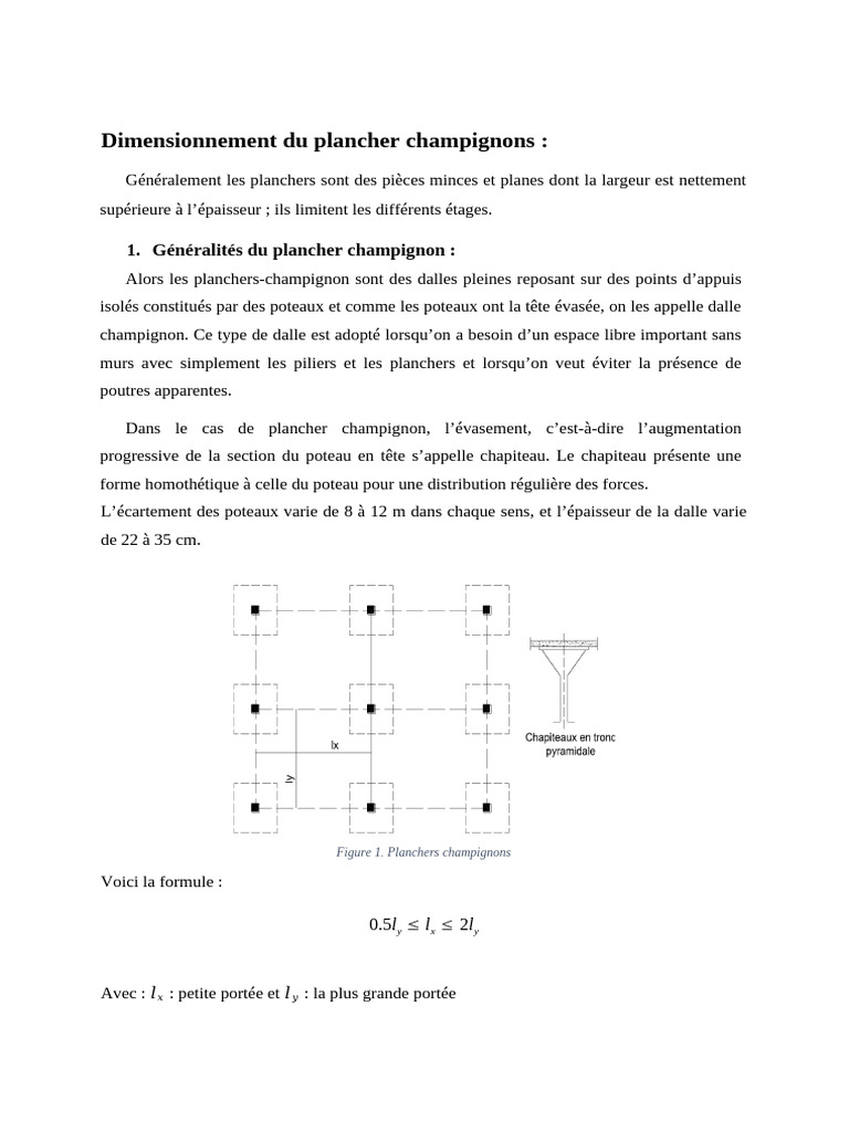 Dimensionnement des planchers champignons PDF Ingénierie des — free download