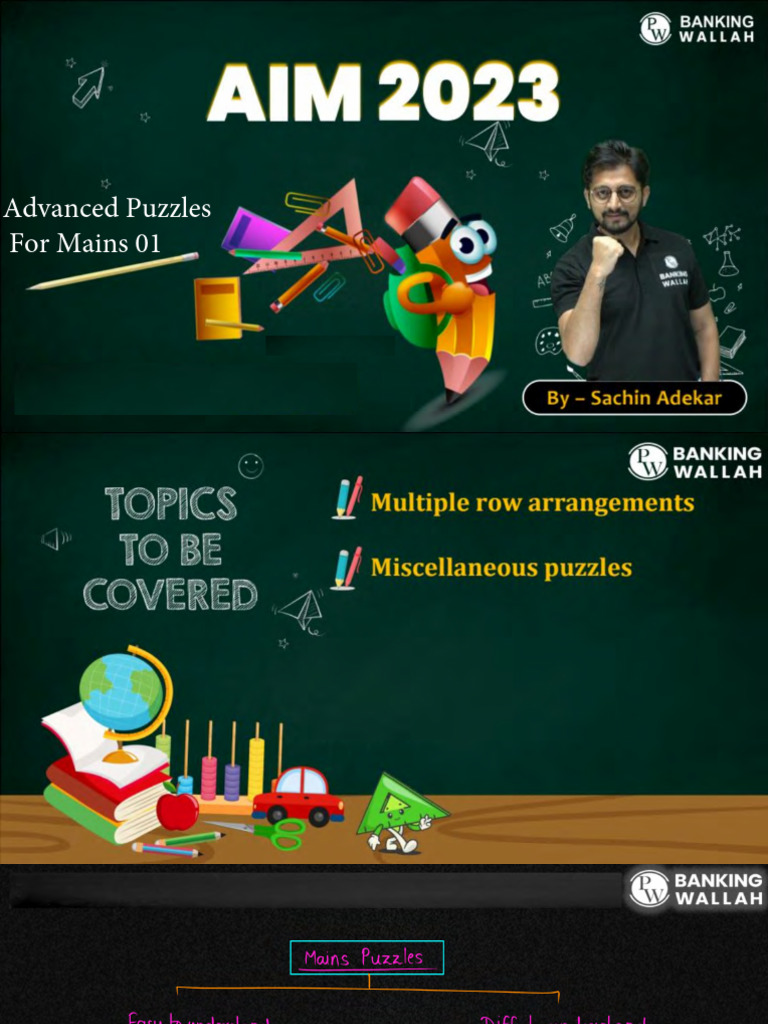 Advanced Puzzles For Mains 01 | PDF