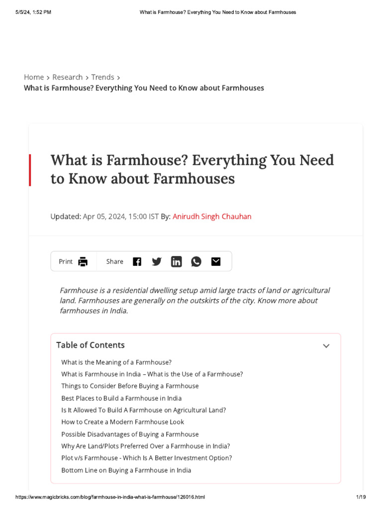 What is Farmhouse_ Everything You Need to Know About Farmhouses PDF