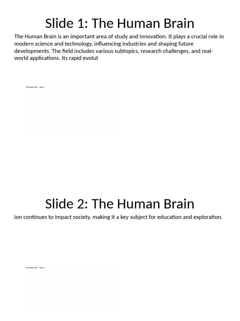 Exploring the Human Brain's Impact | PDF