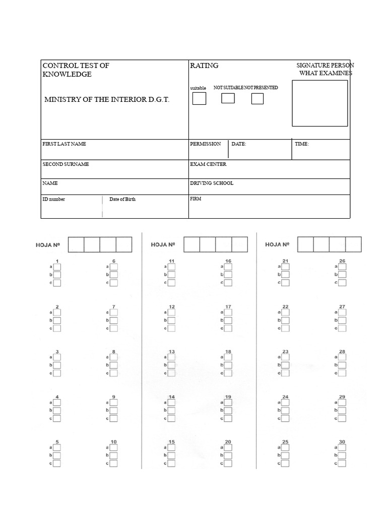 Knowledge Control Test Document | PDF