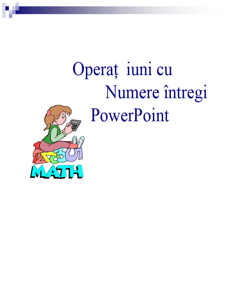 Numere Întregi | PDF