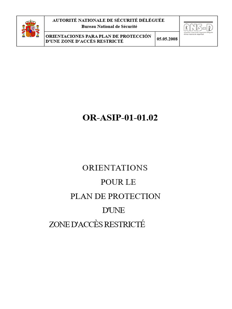Plan de Protection pour Zone Restrictée | PDF | Sécurité | Sécurité des ...