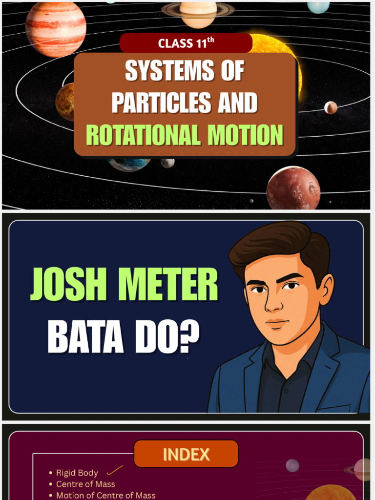 One Shot - System of Particles and Rotational Motion (Prashant Kirad) | PDF