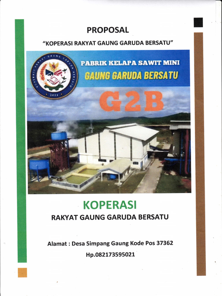 Proposal Pembentukan Koperasi Gaung Garuda | PDF